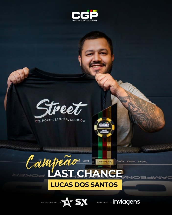 Arte oficial: Lucas dos Santos, campeão do Last Chance