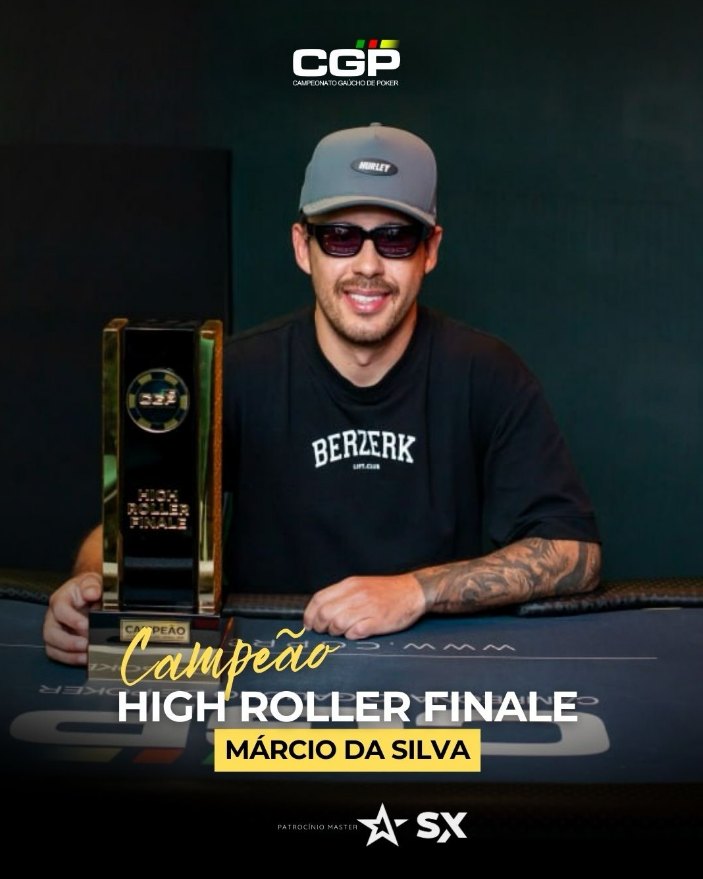 Arte oficial: Márcio da Silva, campeão do High Roller Finale