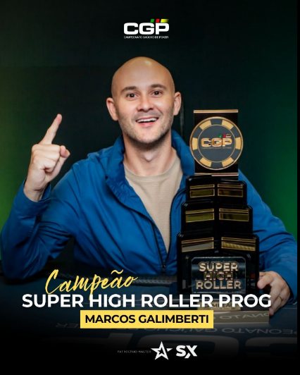 Arte oficial: Marcos Galimberti, campeão do Super High Roller PROG
