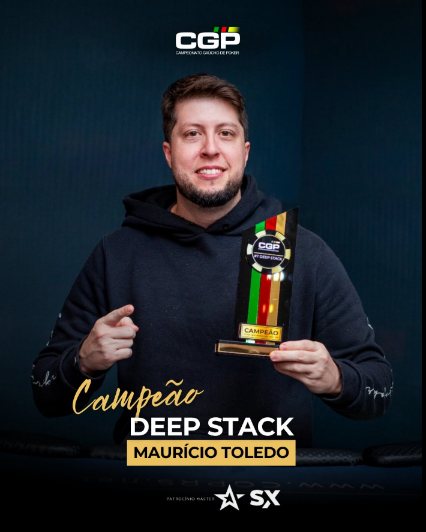 Arte oficial: Maurício Toledo, campeão do Deep Stack