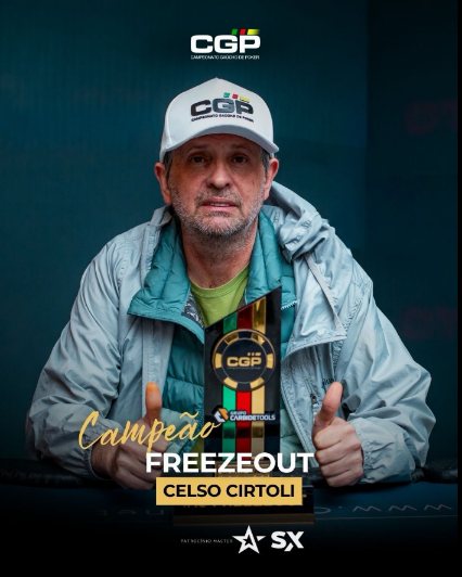 Arte oficial: Celso Cirtoli, campeão do Freezeout