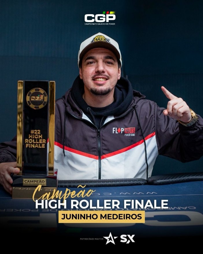 Arte oficial: Juninho Medeiros, campeão do High Roller Finale