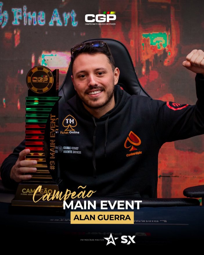 Arte oficial: Alan Guerra, campeão do Main Event