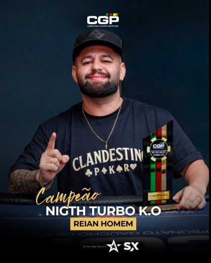 Arte oficial: Reian Homem, campeão do Night Turbo K.O