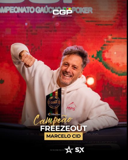 Arte oficial: Marcelo Cid, campeão do Freezeout