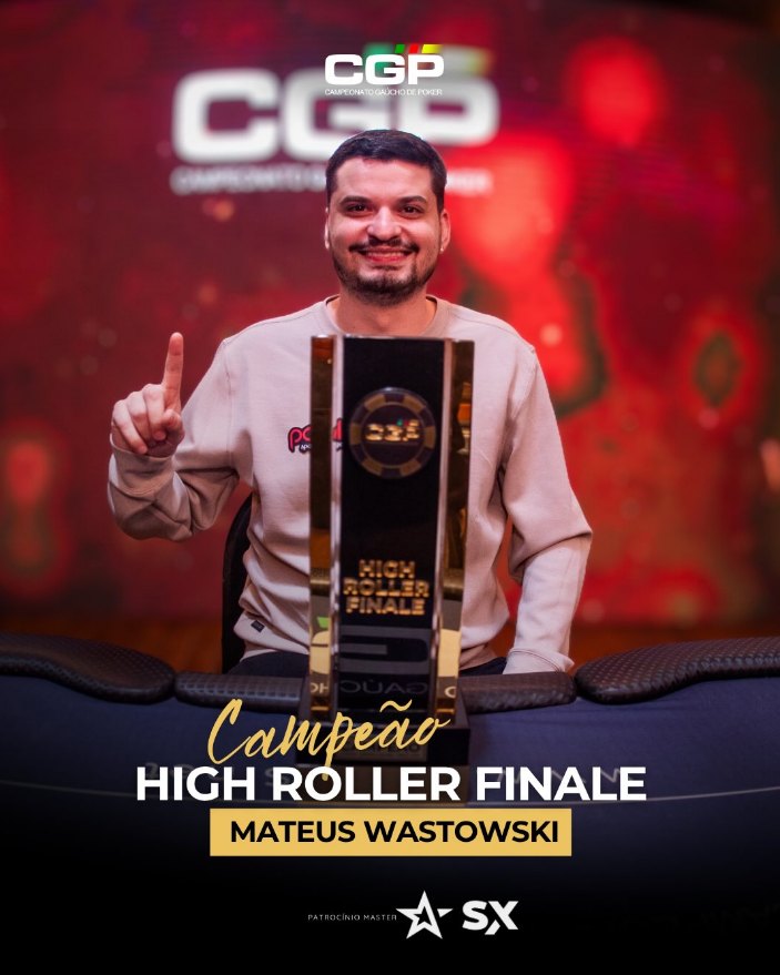 Arte oficial: Mateus Wastowski, campeão do High Roller Finale