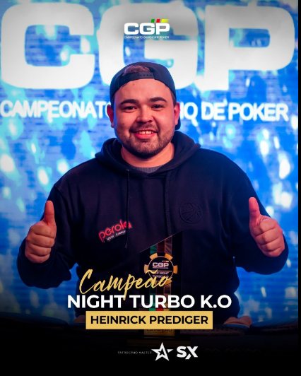 Arte oficial: Heinrick Prediger, campeão do Night Turbo K.O